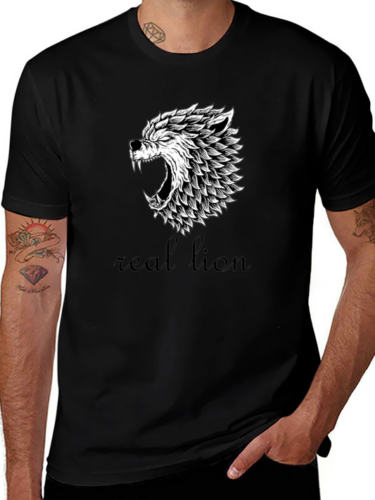 Wolf Graphic Tee - Black Cotton Blend
