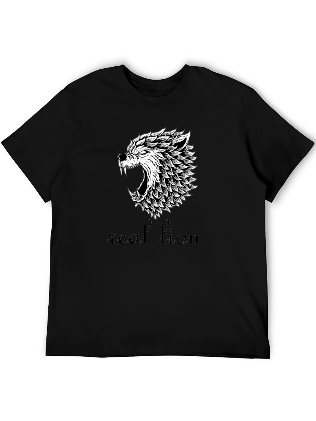 Wolf Graphic Tee - Black Cotton Blend