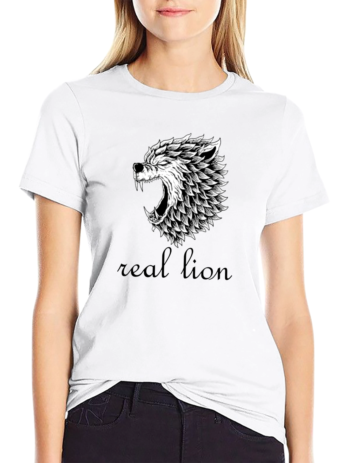 Wolf Graphic Tee - Black Cotton Blend