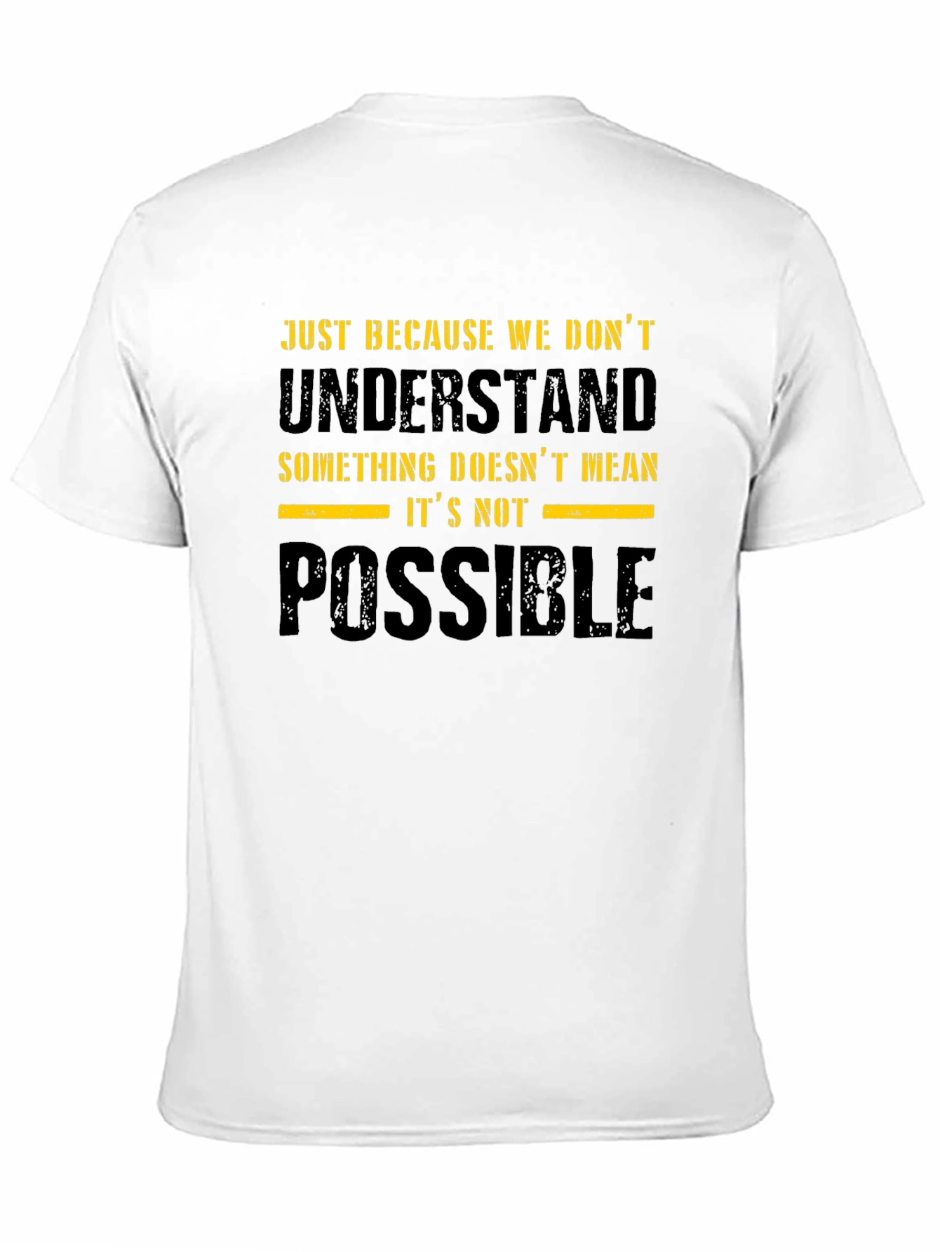 Inspirational Quote Graphic Print Black T-Shirt