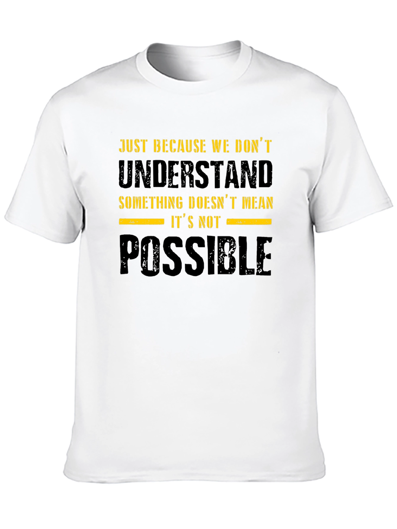 Inspirational Quote Graphic Print Black T-Shirt