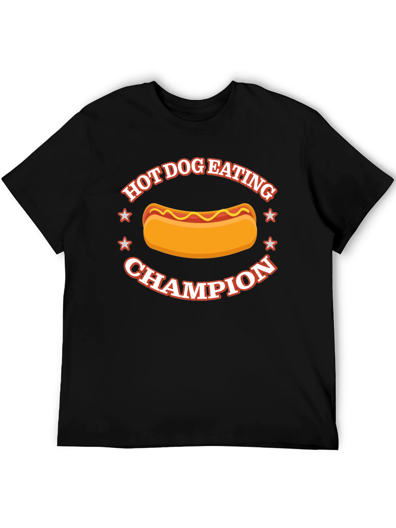 Hot Dog Eating Champion Black T-Shirt