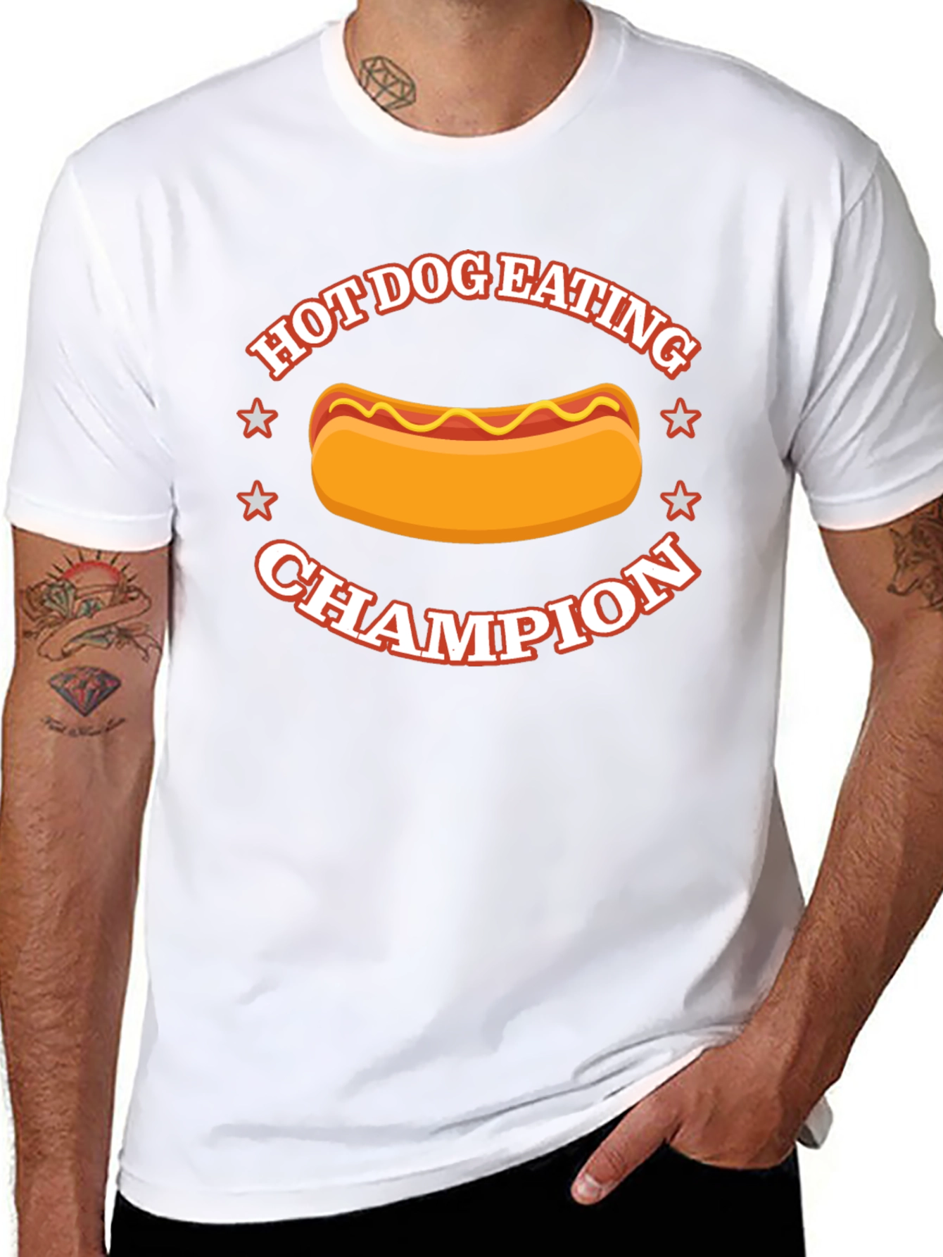 Hot Dog Eating Champion Black T-Shirt