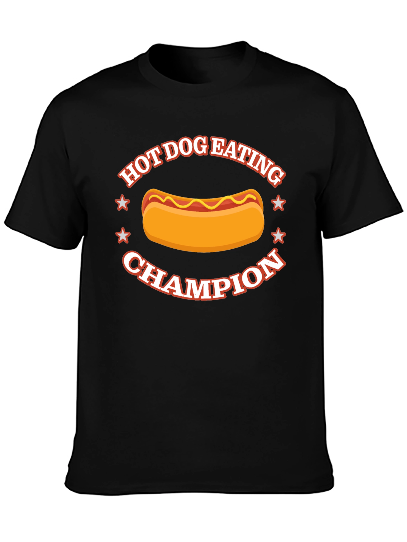 Hot Dog Eating Champion Black T-Shirt