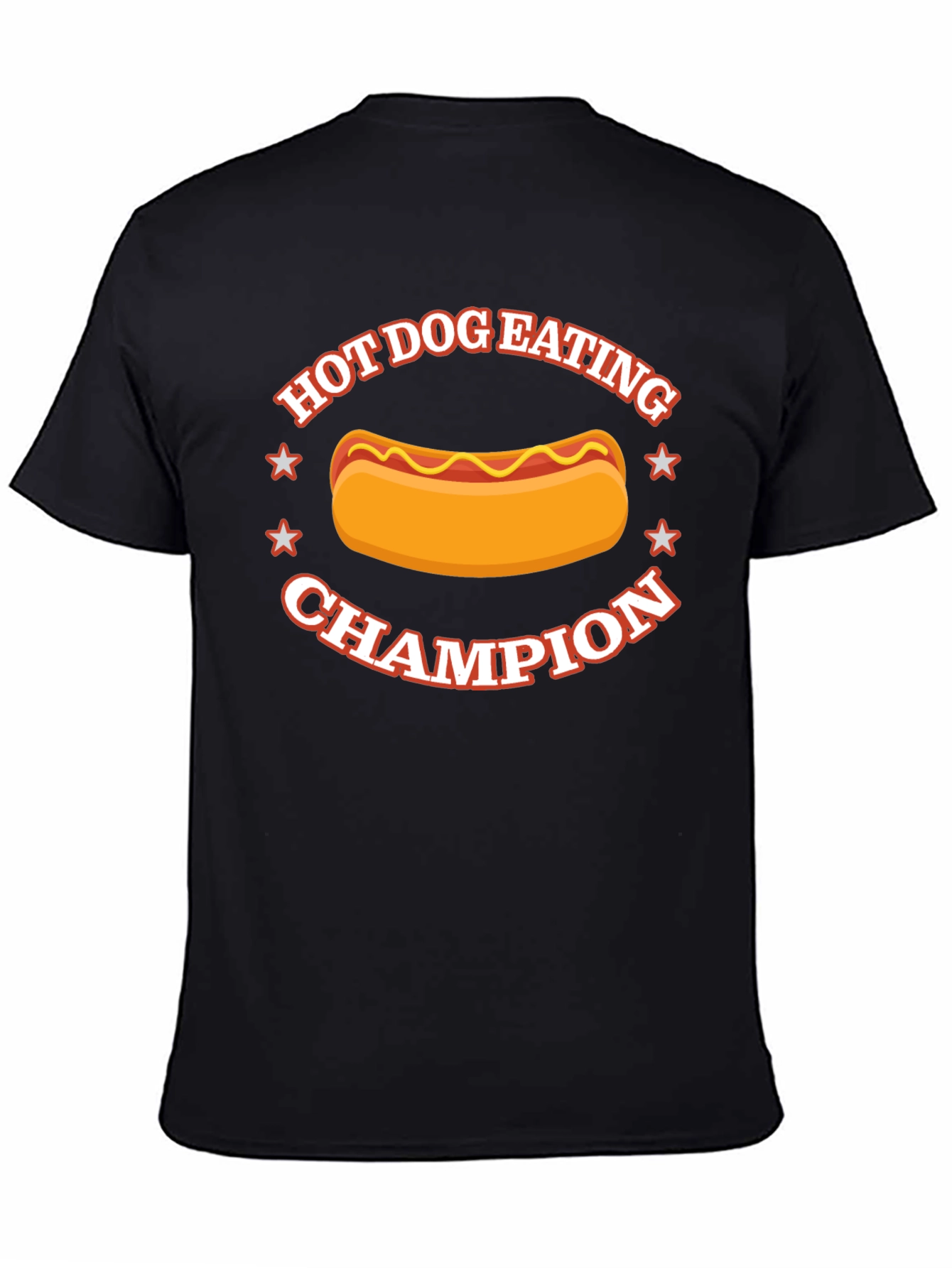 Hot Dog Eating Champion Black T-Shirt