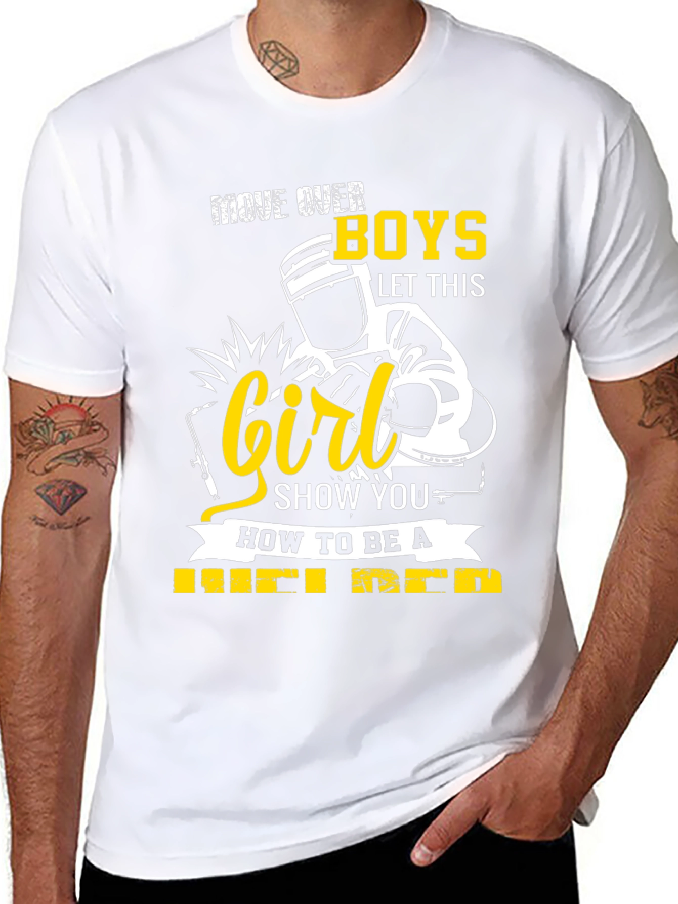 Welder Girl T-Shirt: Move Over Boys