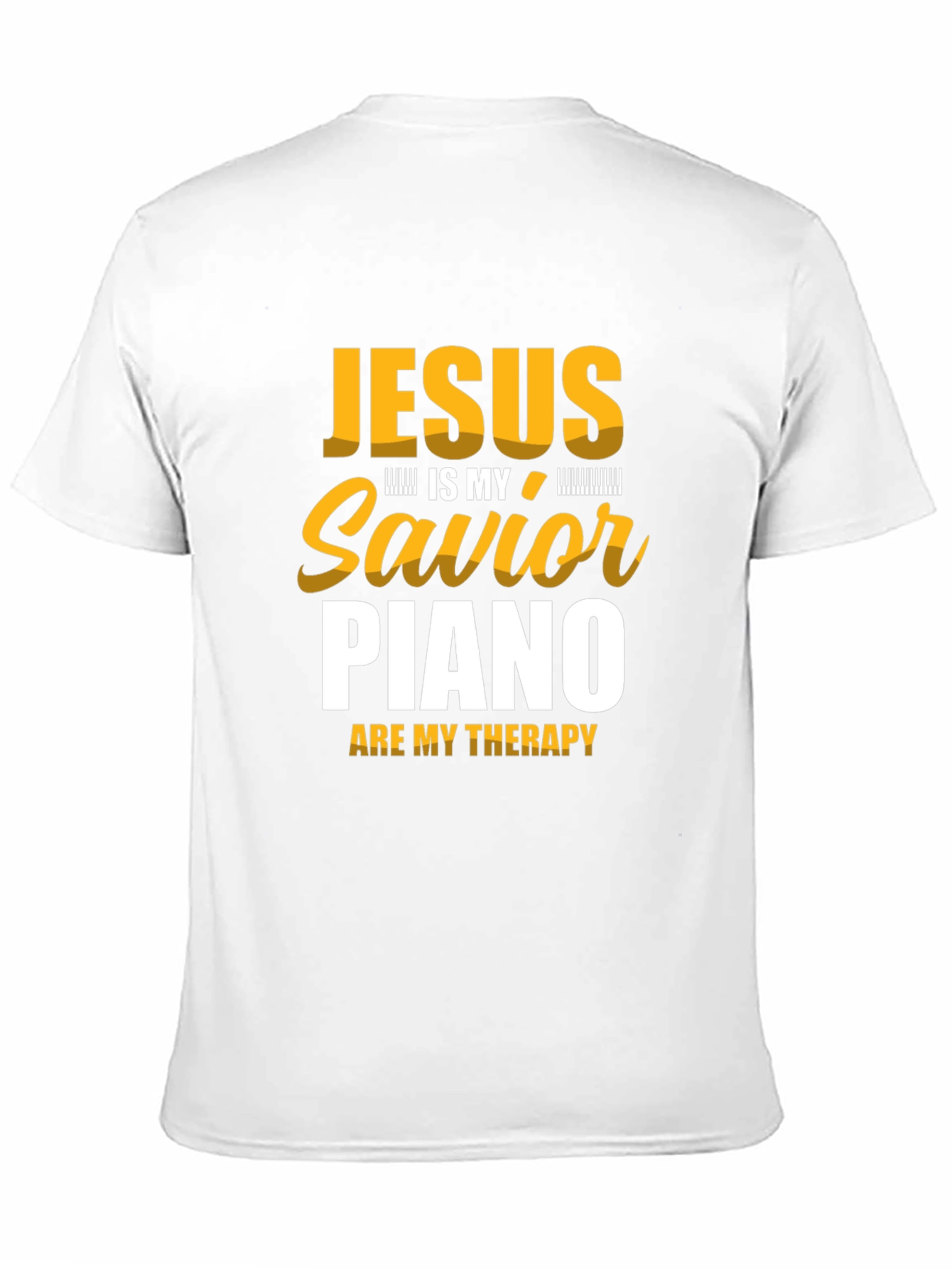 Jesus is My Savior Piano Therapy Black T-Shirt