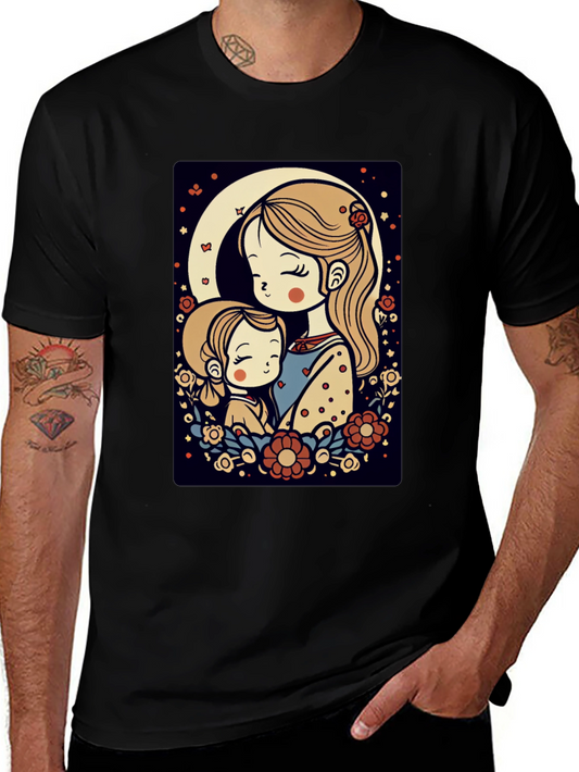 Mother & Child Graphic Tee - Cute Family Design T-Shirt