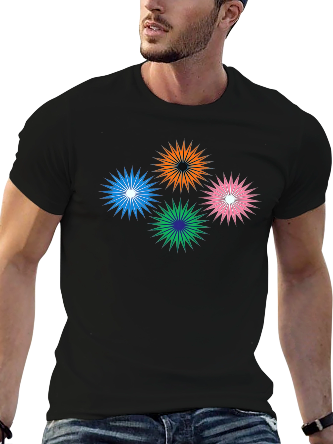 Starburst Graphic Black T-Shirt