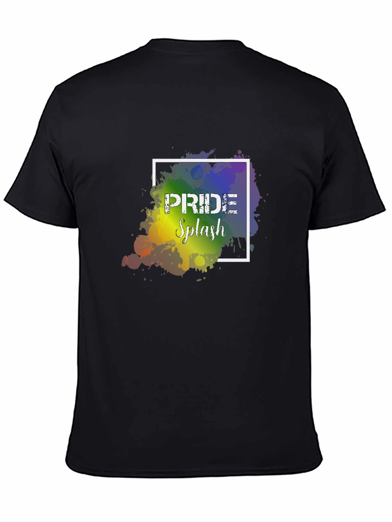Pride Splash Graphic Tee - Black Cotton Blend