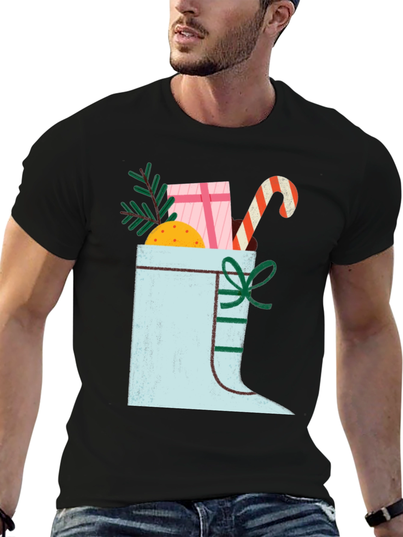 Festive Christmas Boot Graphic Tee
