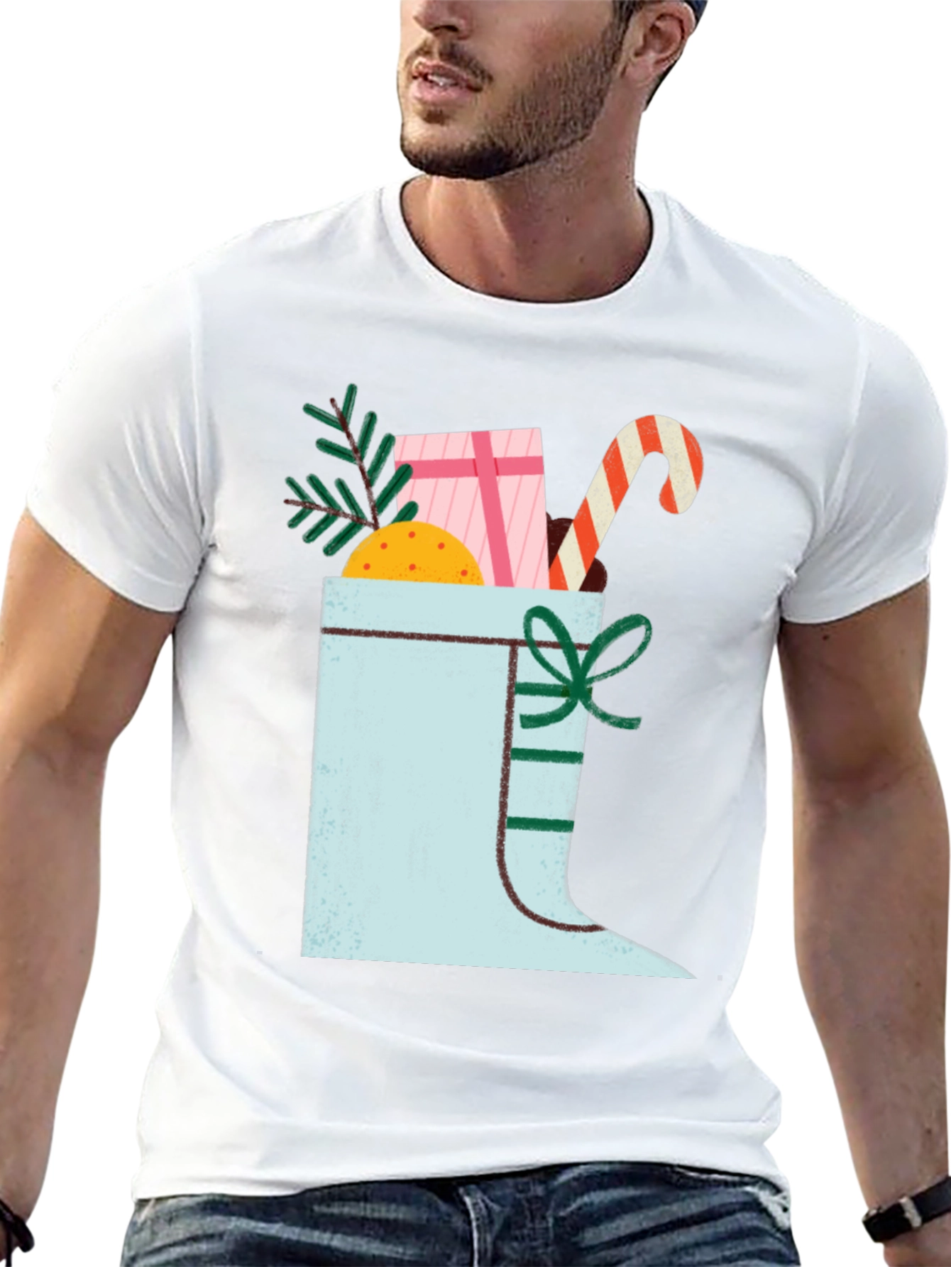 Festive Christmas Boot Graphic Tee