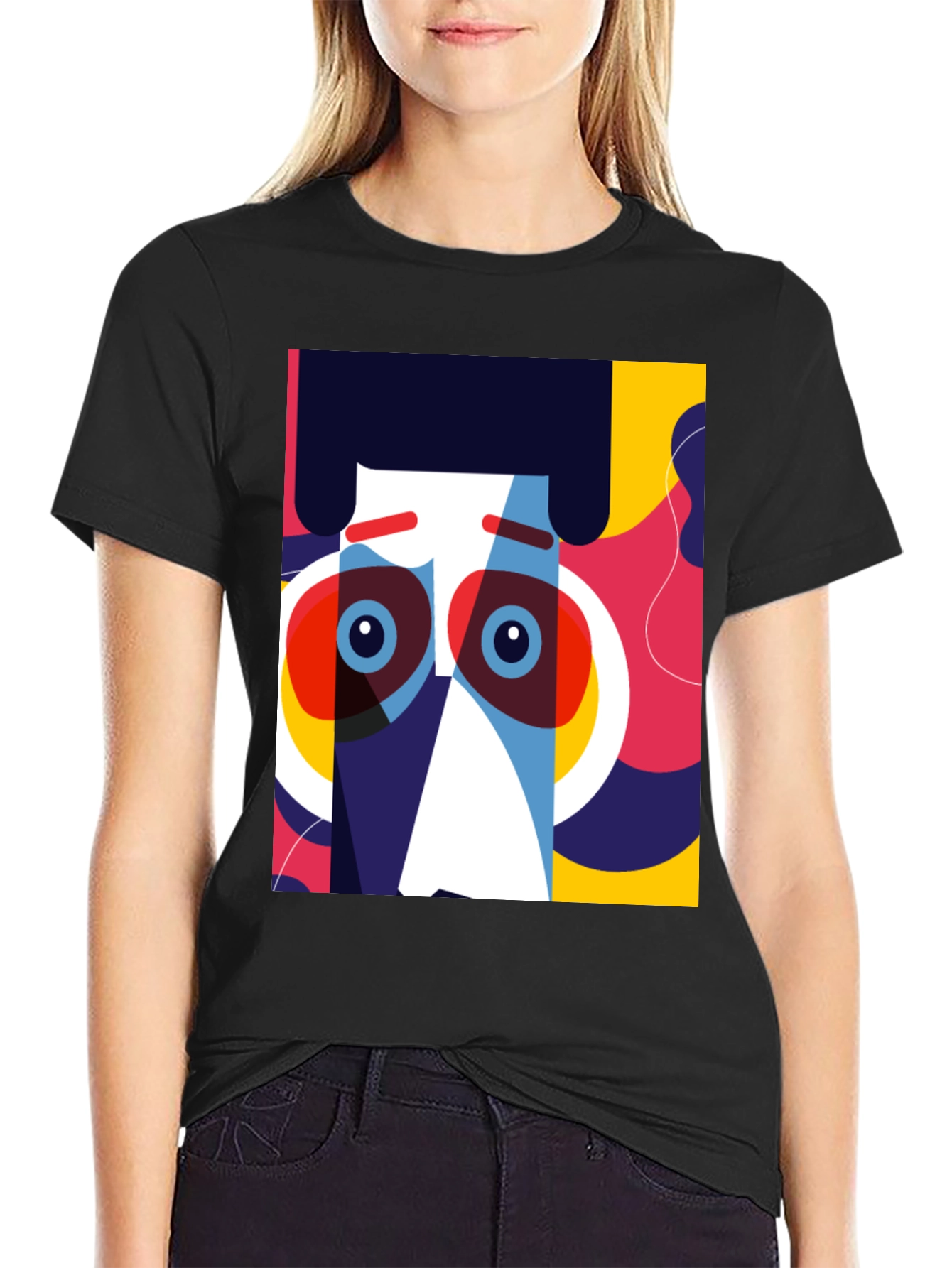 Pop Art Face Graphic T-Shirt