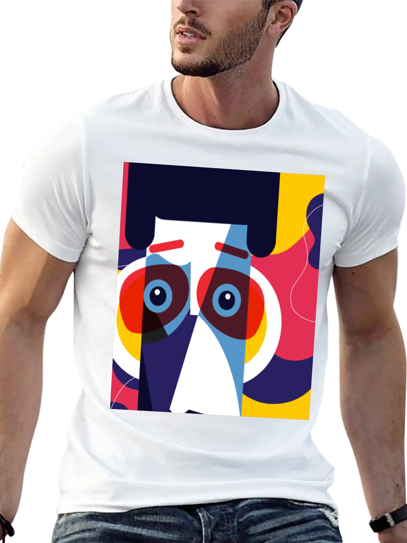 Pop Art Face Graphic T-Shirt