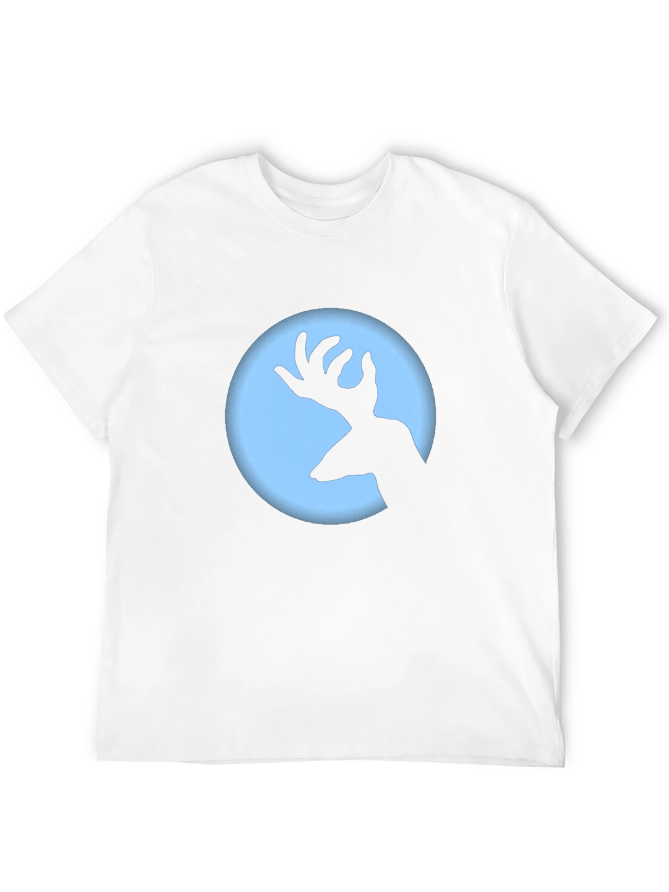 Deer Silhouette Graphic Tee - Black Crew Neck T-Shirt