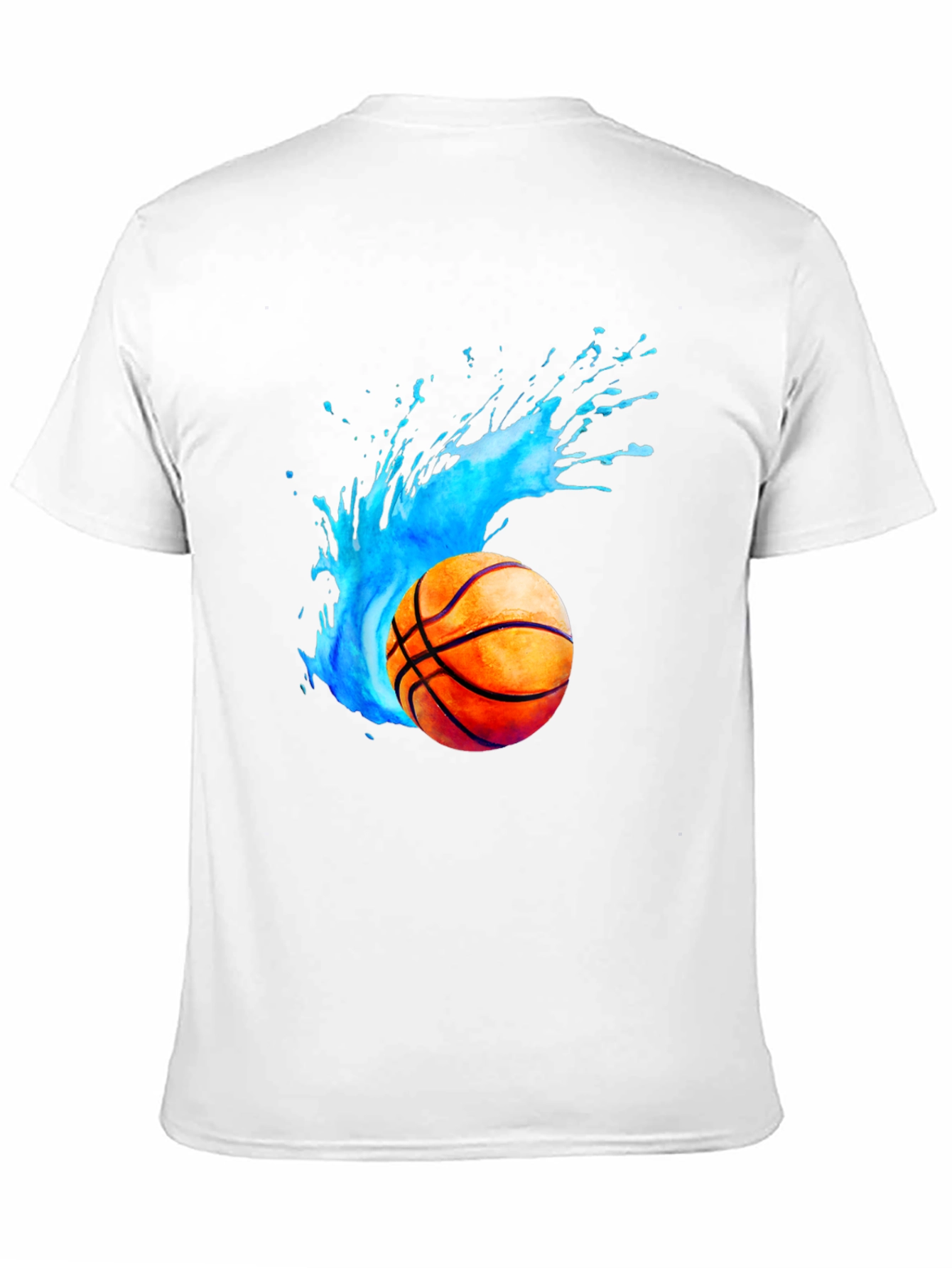 Basketball Splash Graphic Black T-Shirt