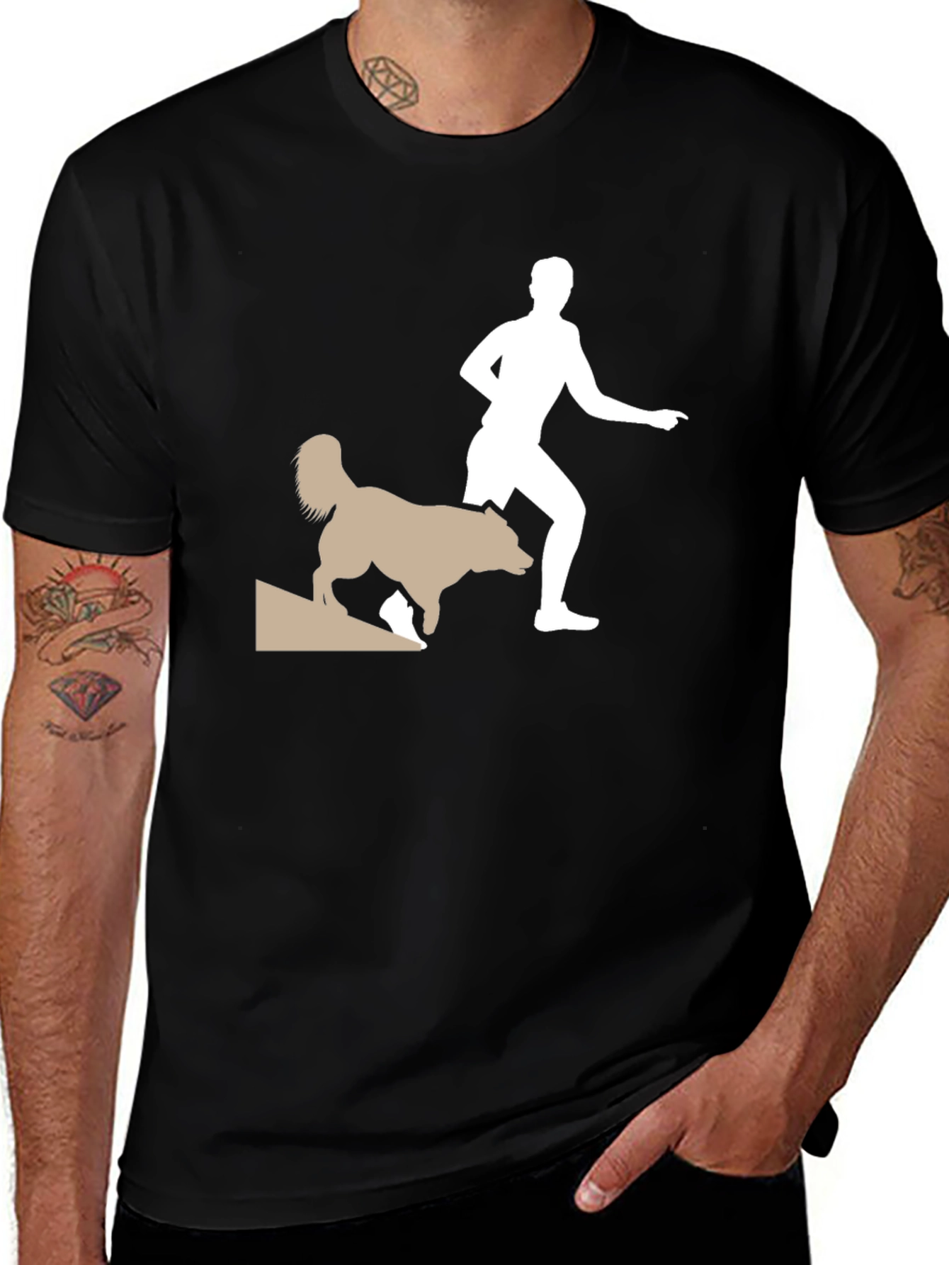 Trail Running Shirt - Man & Dog Adventure Tee