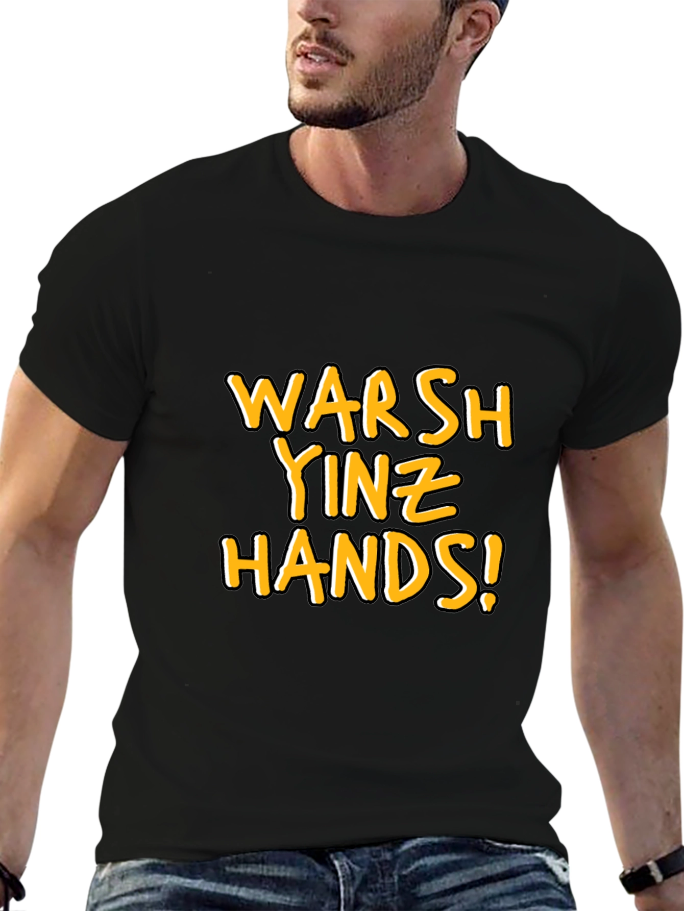Warsh Yinz Hands! Novelty Graphic Tee