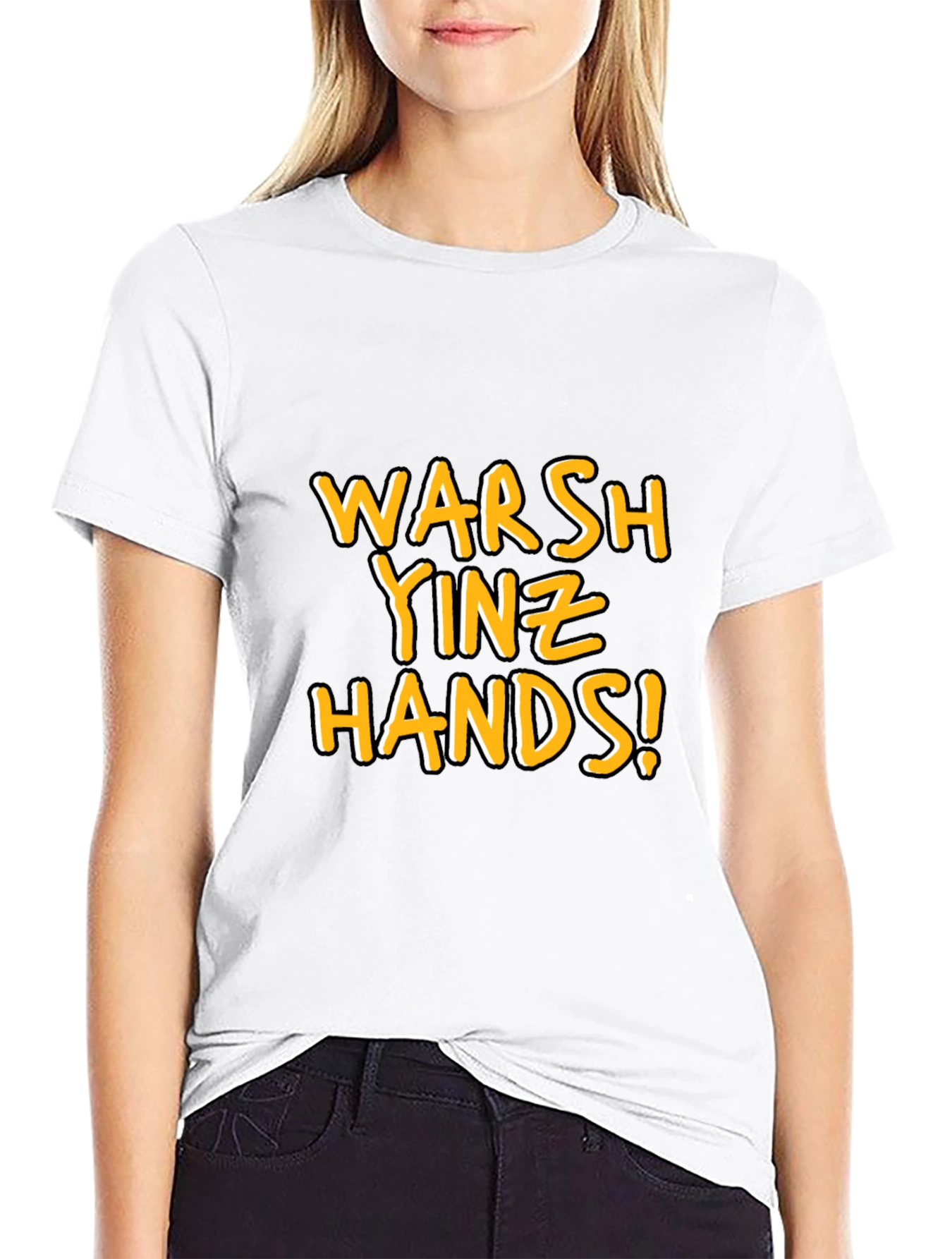 Warsh Yinz Hands! Novelty Graphic Tee