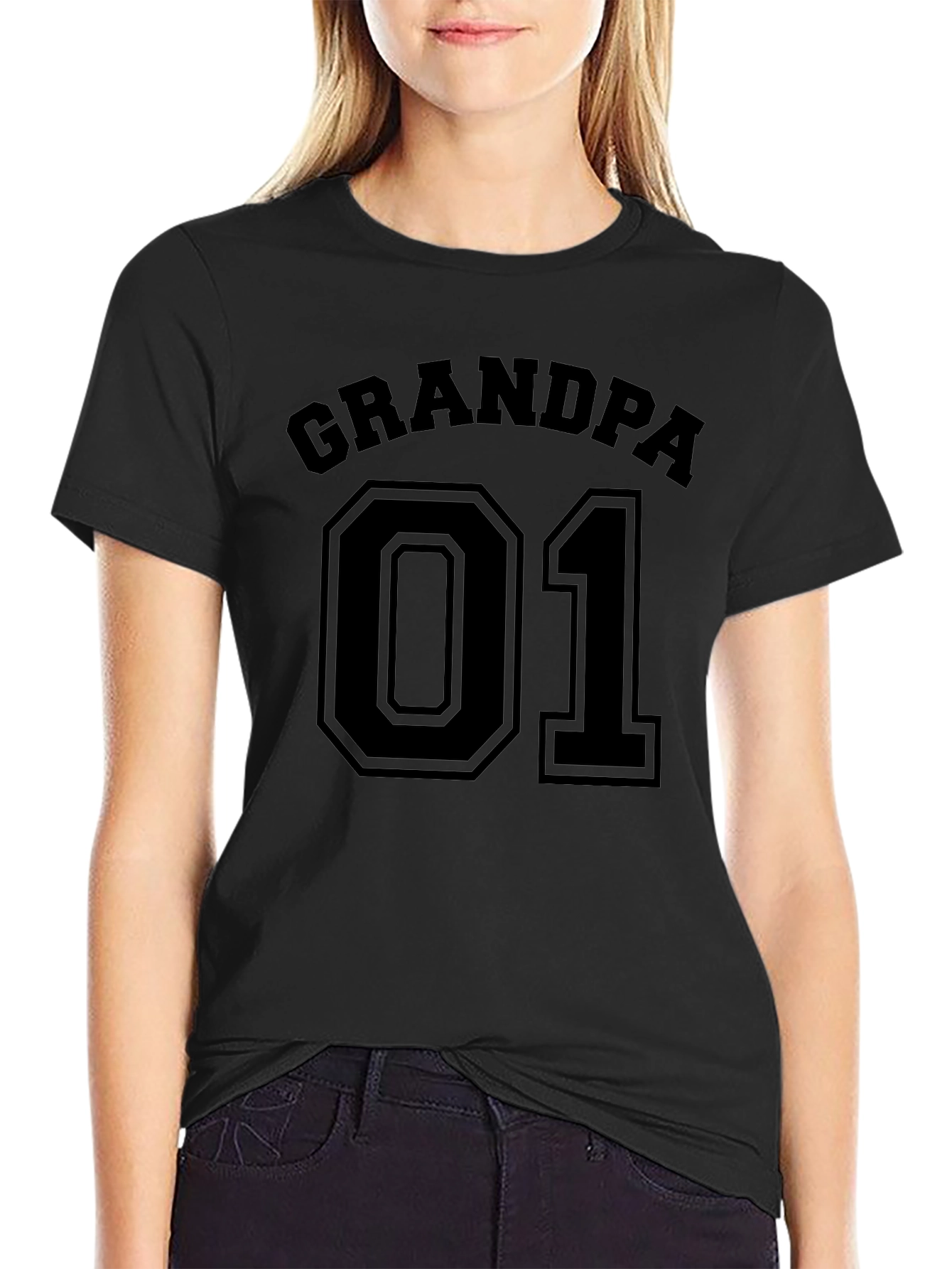 Grandpa 01 T-Shirt - Black Graphic Tee