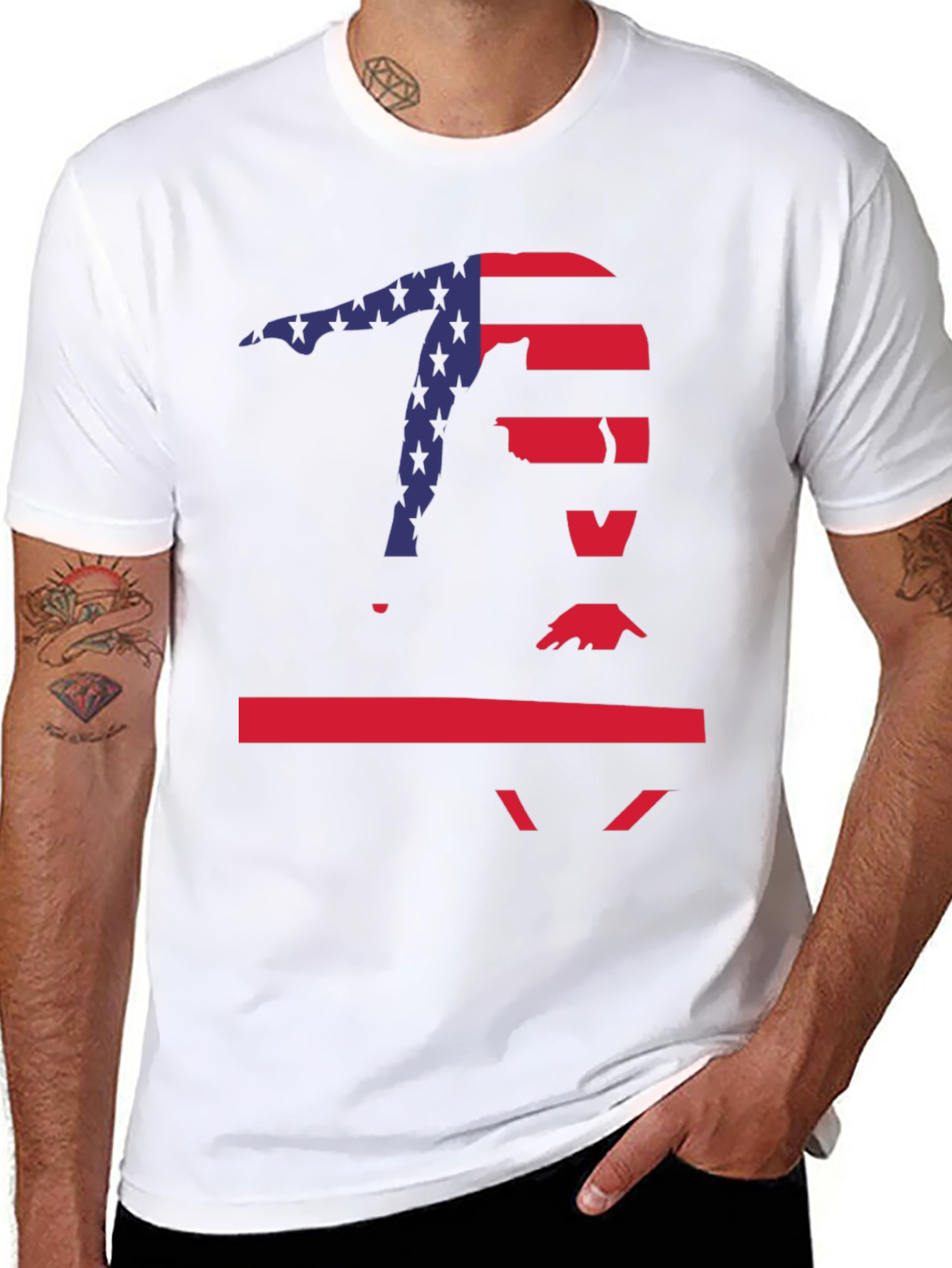 Gymnast USA Flag T-Shirt