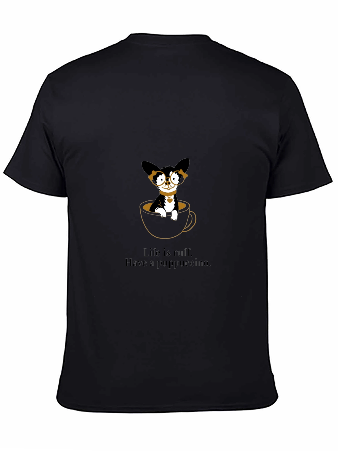 Puppuccino T-Shirt: Cute Dog in Coffee Cup Tee
