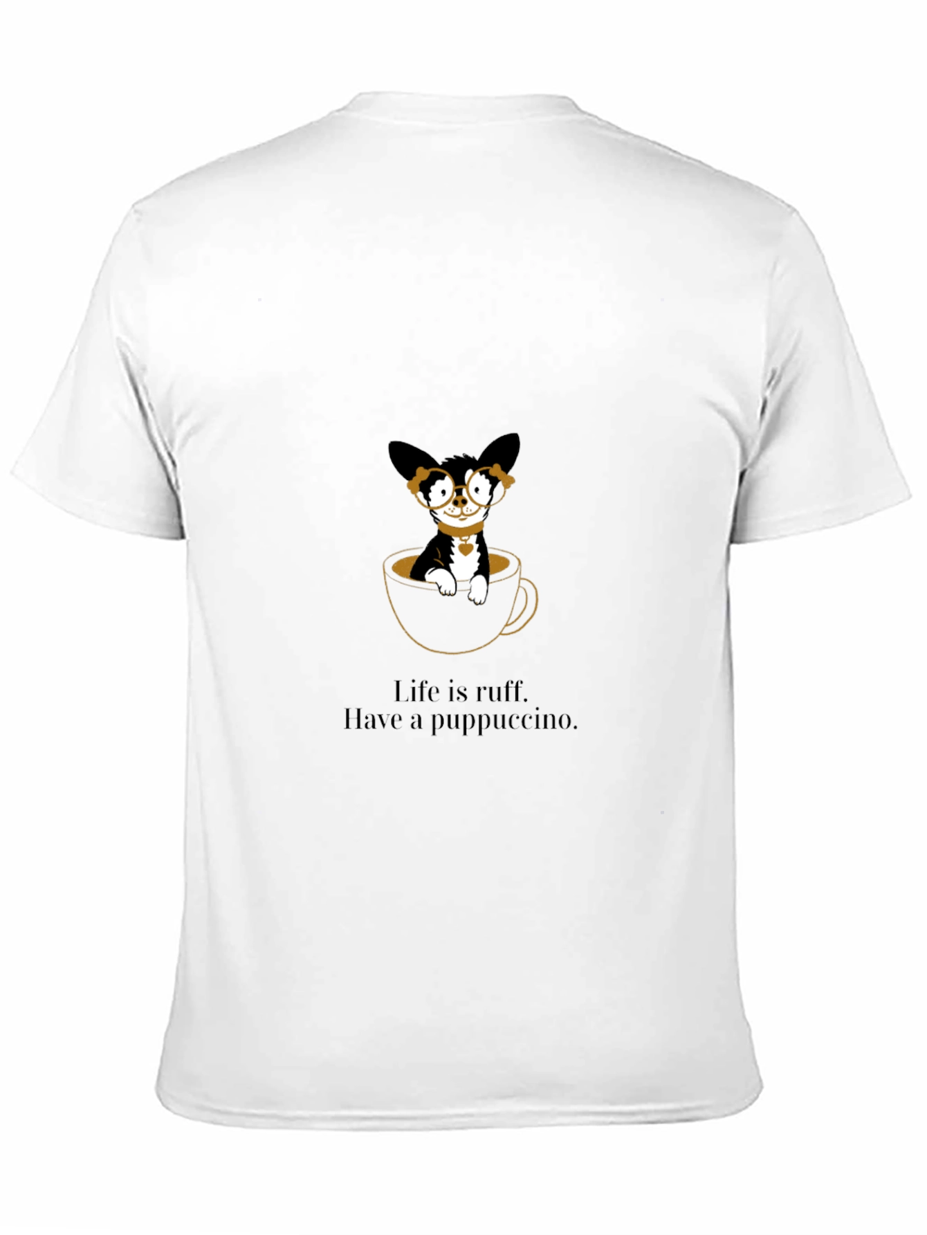 Puppuccino T-Shirt: Cute Dog in Coffee Cup Tee