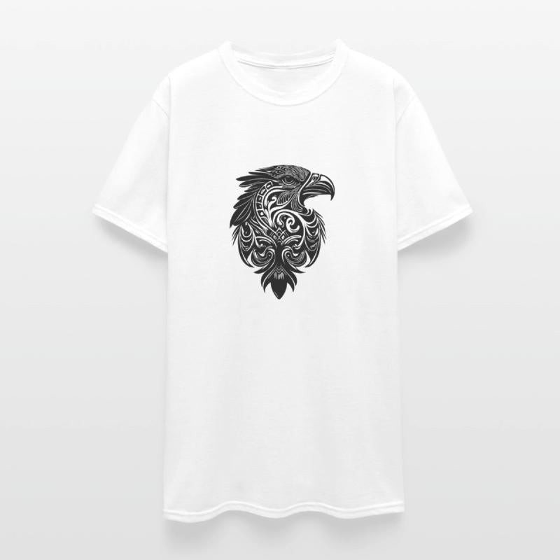 Eagle In Vintage Tribal Tattoo Feather Style