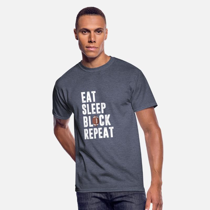 Eat Sleep Block Repeat Shirt For Football Offensiv