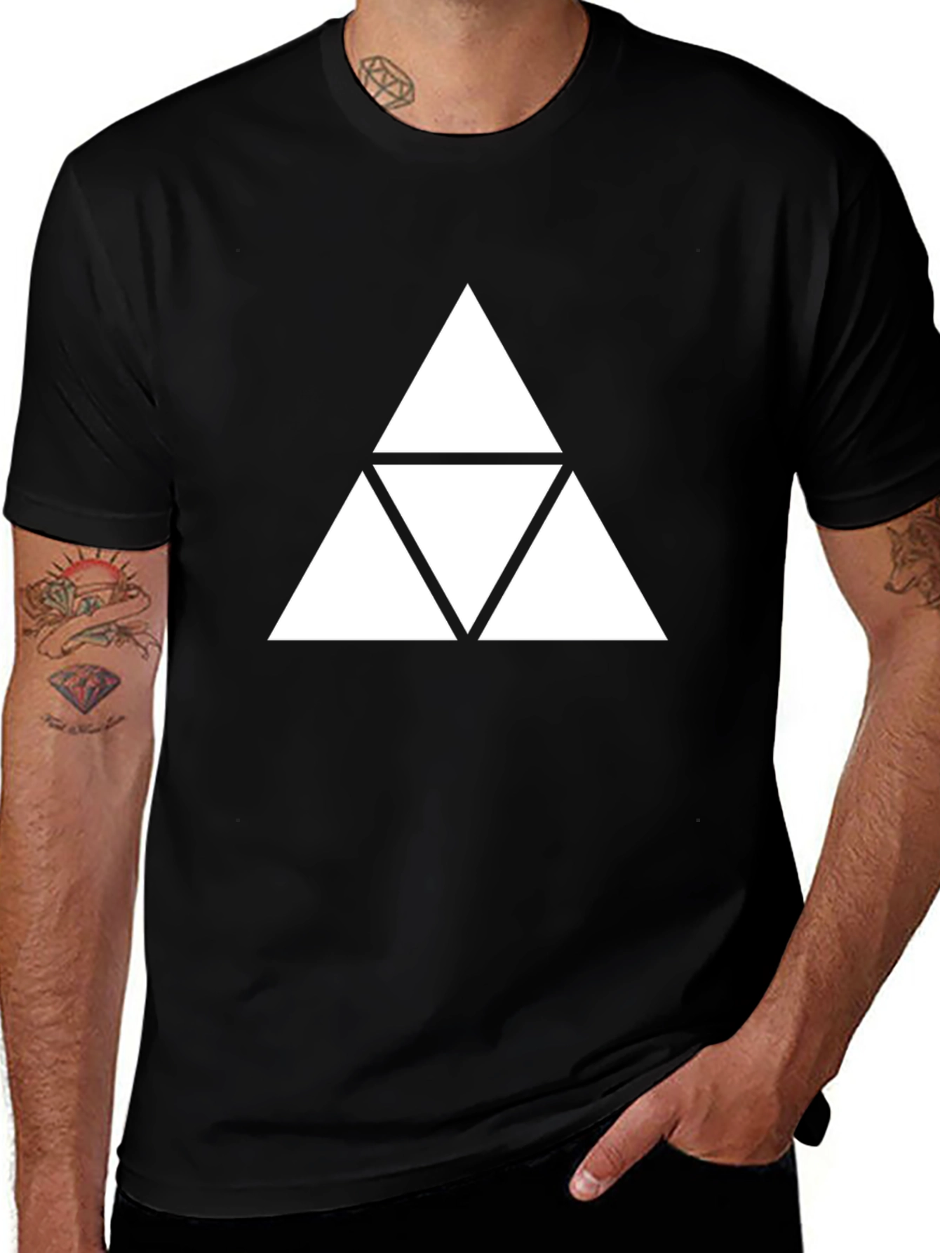 Triforce Graphic Tee - Black Zelda Inspired Shirt