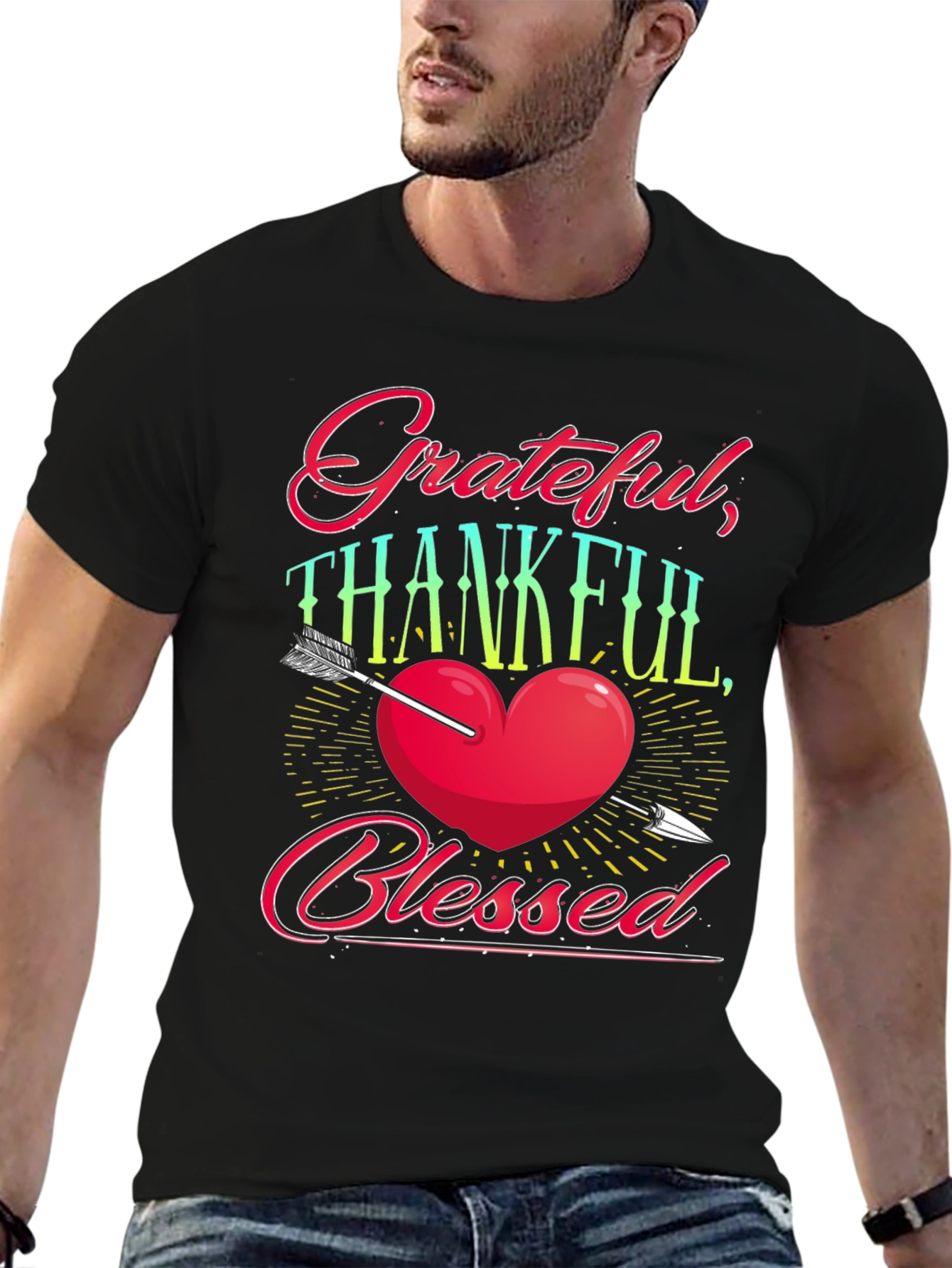 Grateful Thankful Blessed Graphic Tee