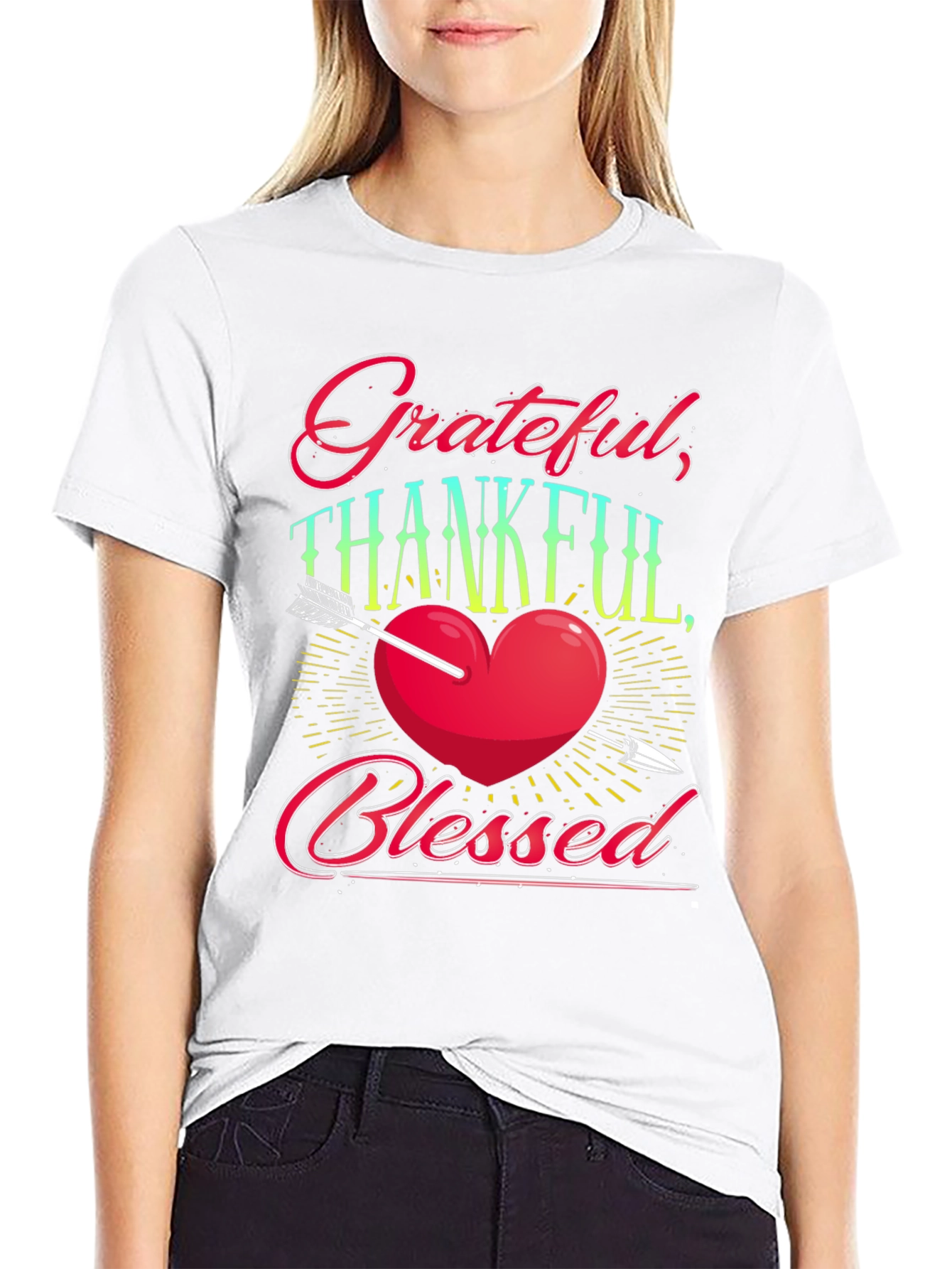 Grateful Thankful Blessed Graphic Tee