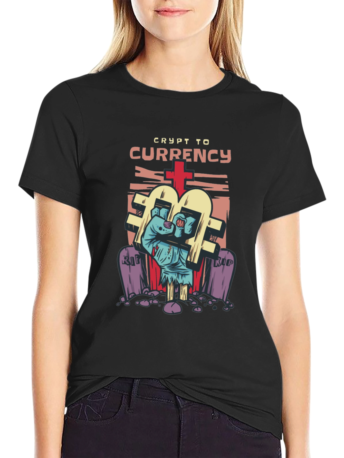 Crypto Currency T-Shirt - Zombie Hand