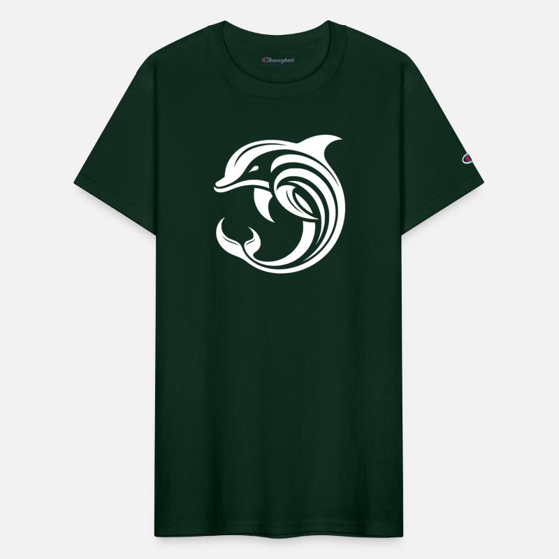 Elegant Dolphin Jump With Stylized Design
