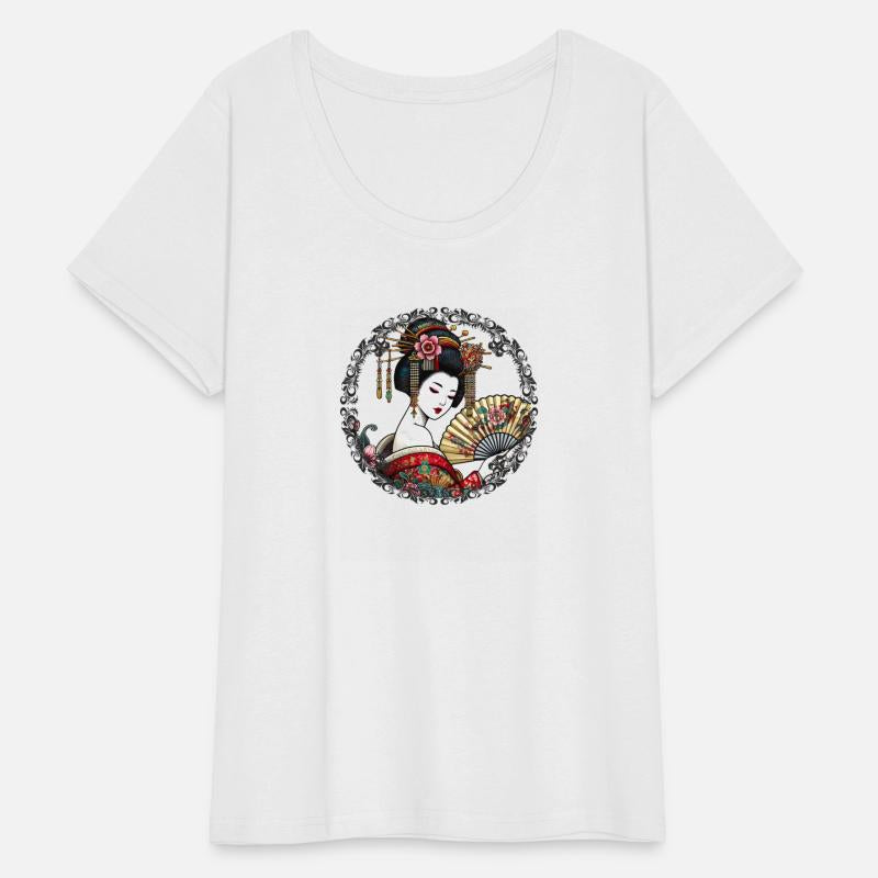 Elegant Geisha with Ornate Fan