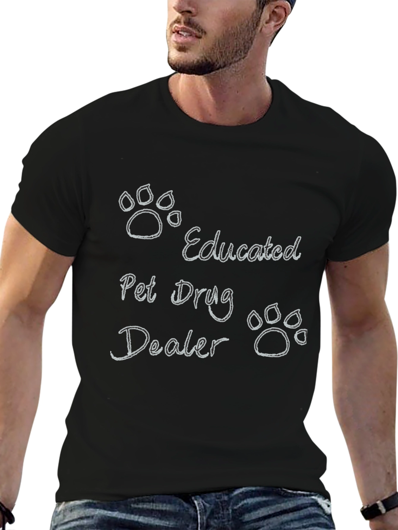 Educated Pet Drug Dealer Black T-Shirt