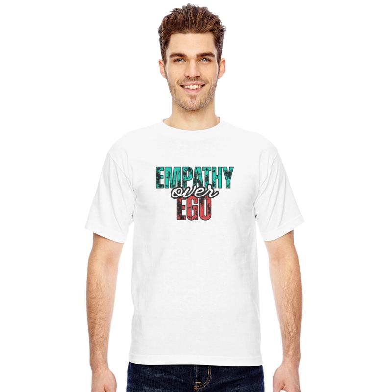 Empathy Over Ego Teal Red Grunge Edition