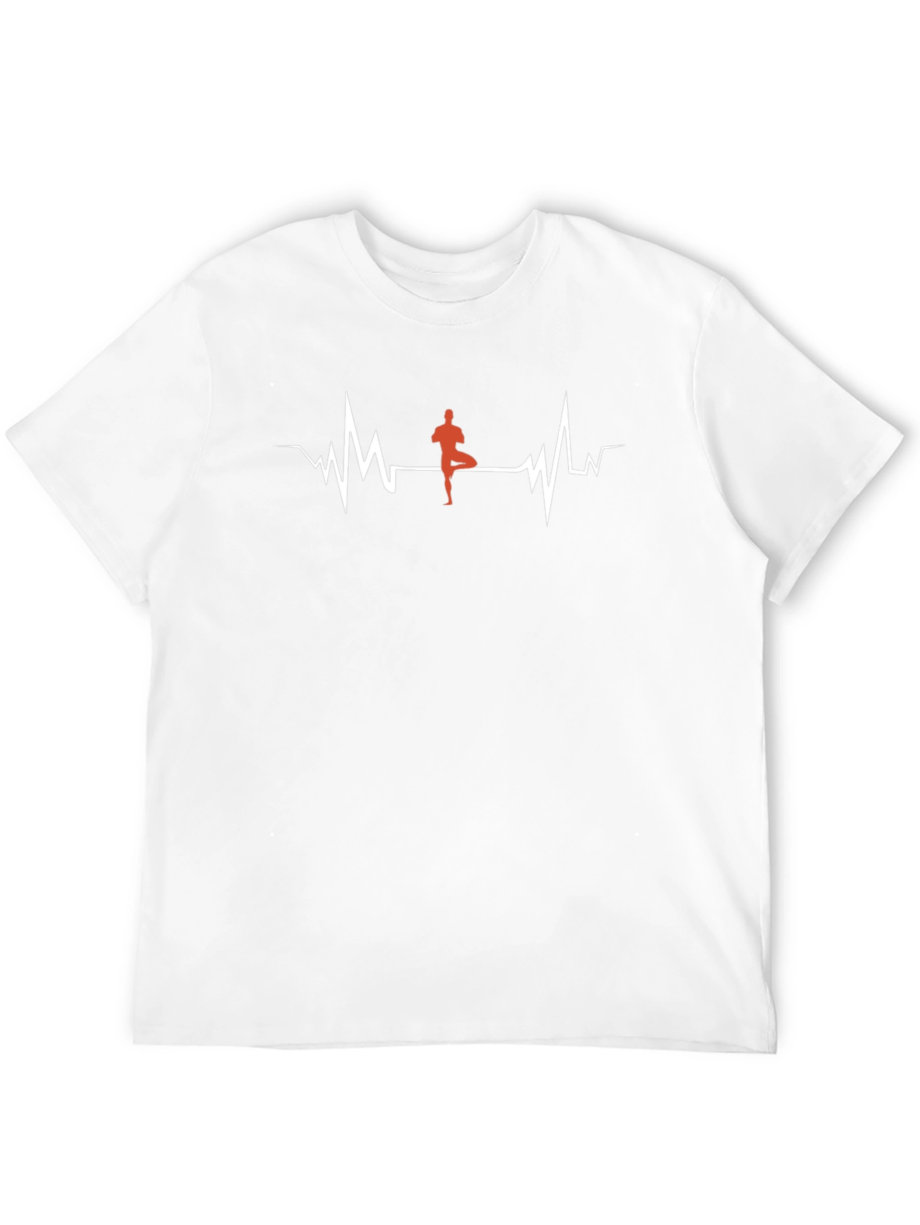 Yoga Heartbeat Graphic Tee - Black Cotton T-Shirt