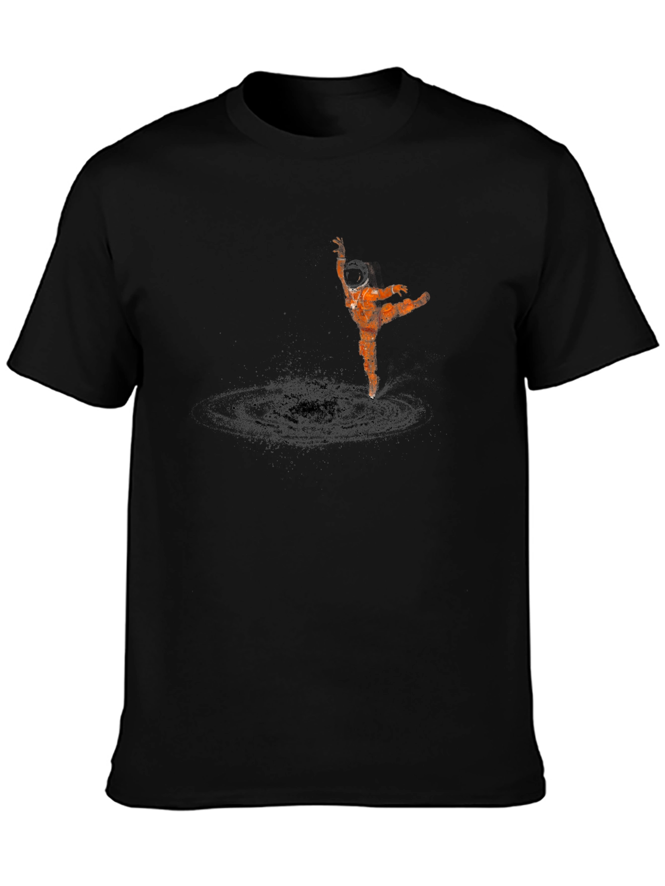 Astronaut Dancer Graphic Tee - Black Cotton T-Shirt
