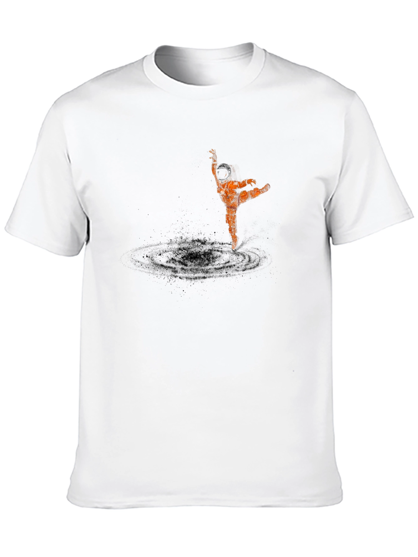 Astronaut Dancer Graphic Tee - Black Cotton T-Shirt