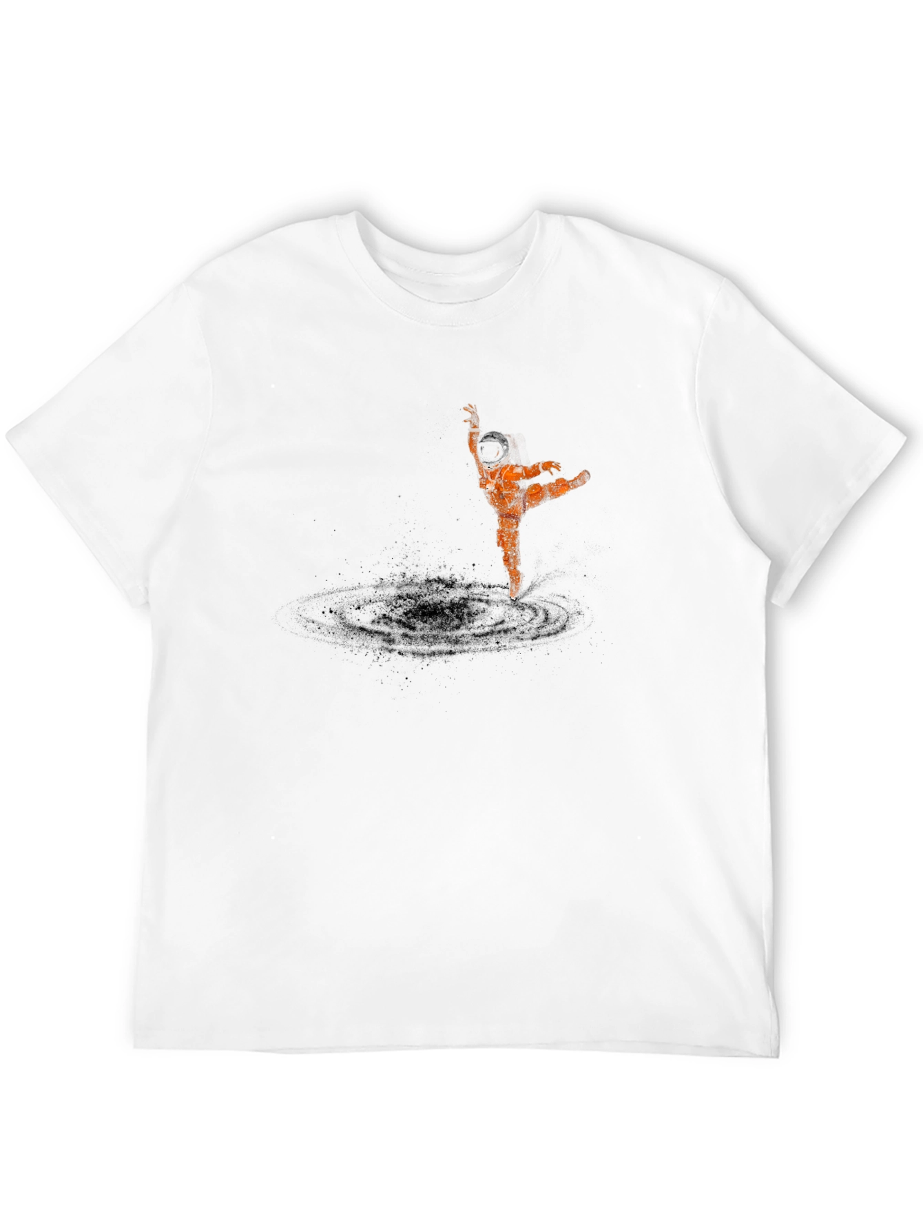 Astronaut Dancer Graphic Tee - Black Cotton T-Shirt