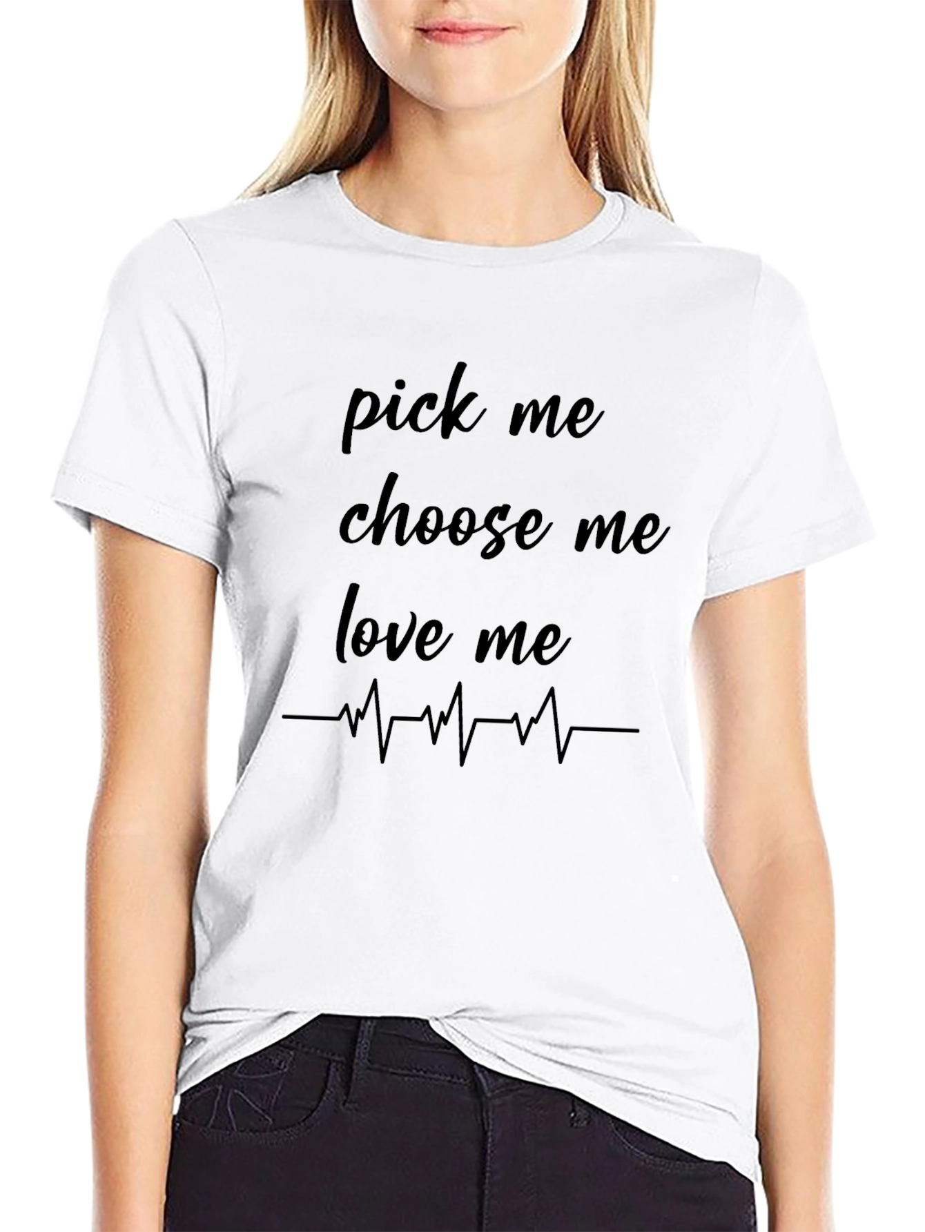 Pick Me Love Me Heartbeat Graphic Tee