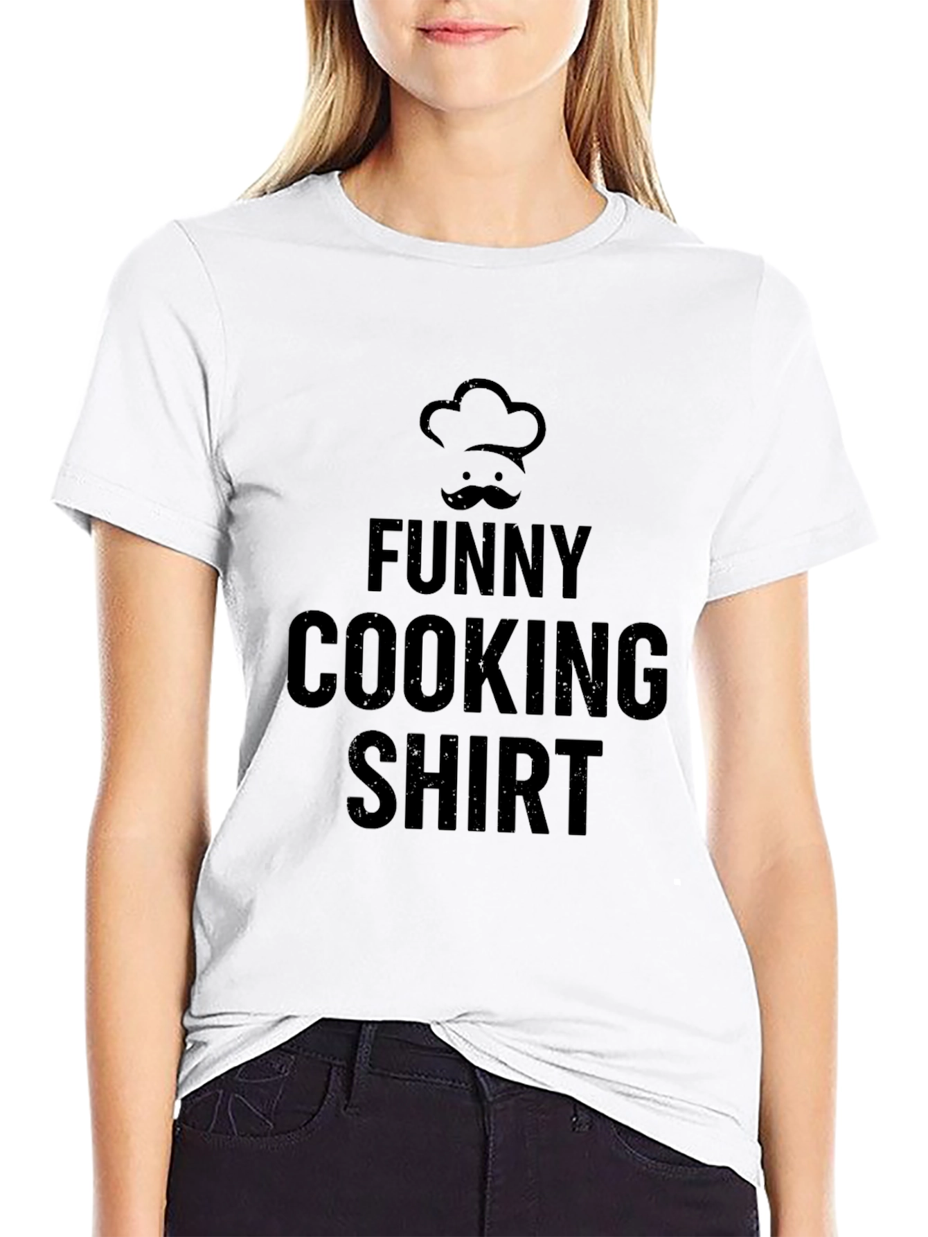Funny Cooking Shirt Chefs Hat & Mustache T-Shirt