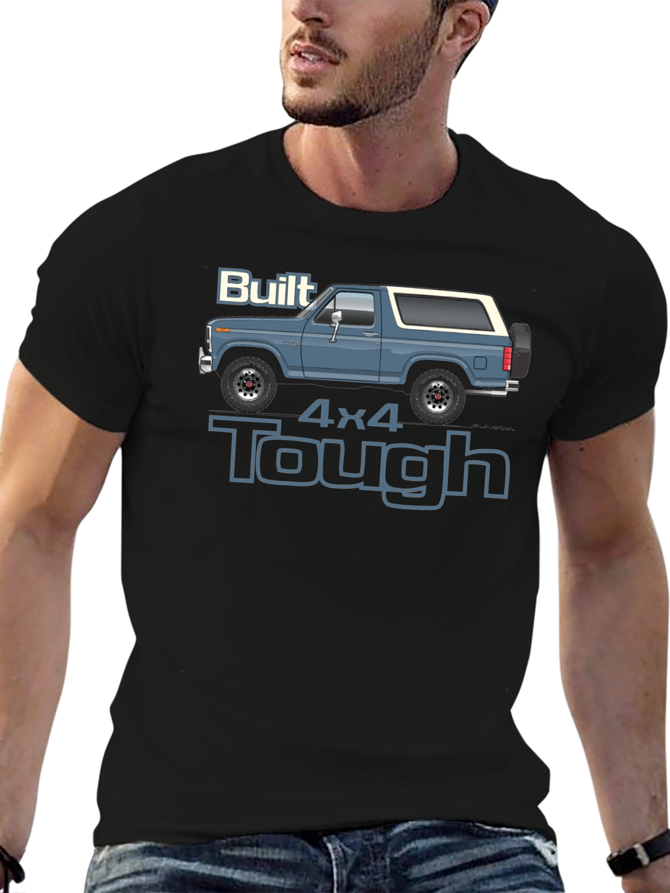 Built 4x4 Tough Graphic Tee - Bronco Truck Shirt