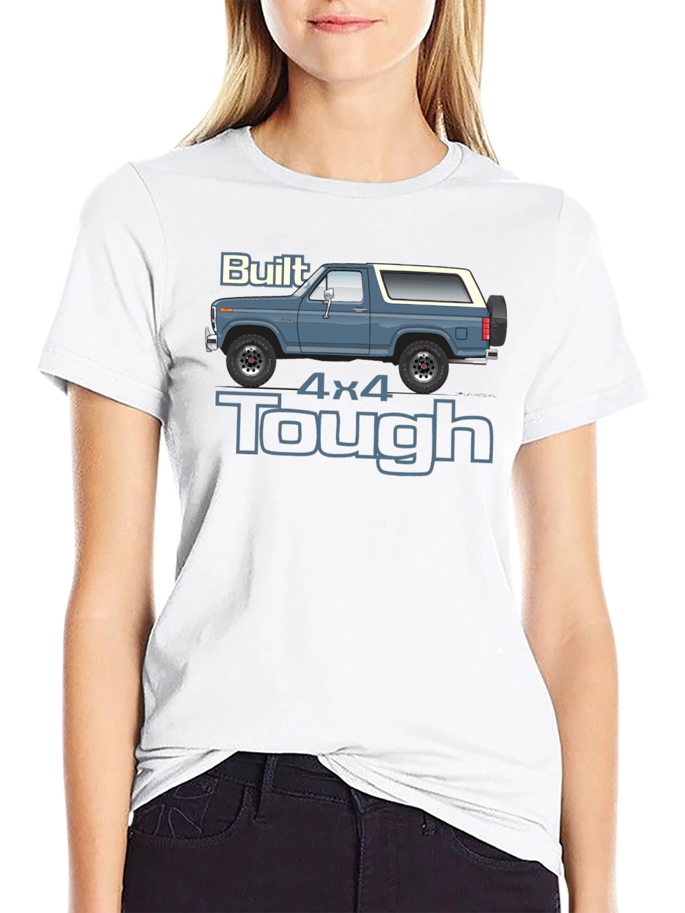 Built 4x4 Tough Graphic Tee - Bronco Truck Shirt