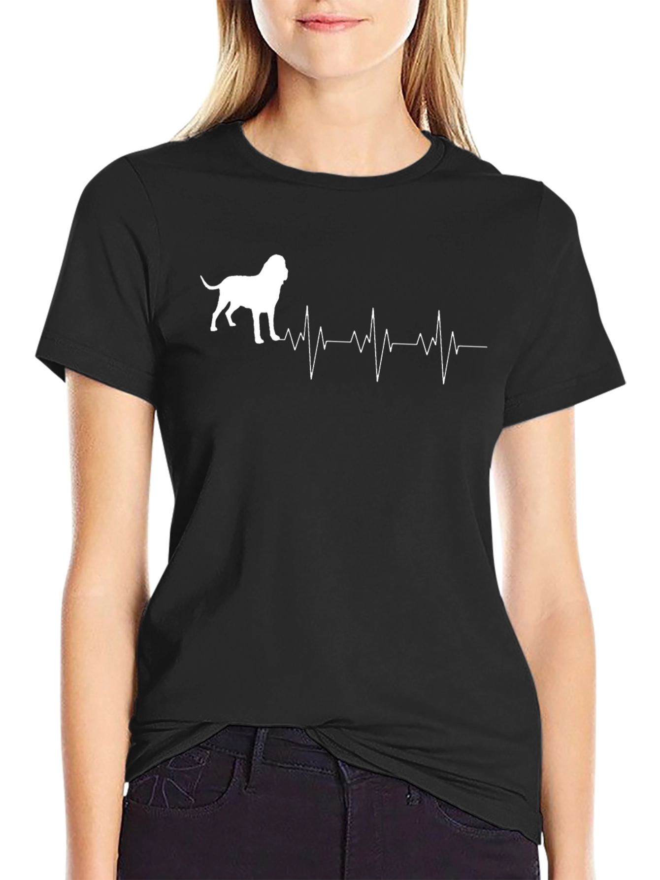 Dog Lover T-Shirt: Heartbeat Mastiff Graphic Tee