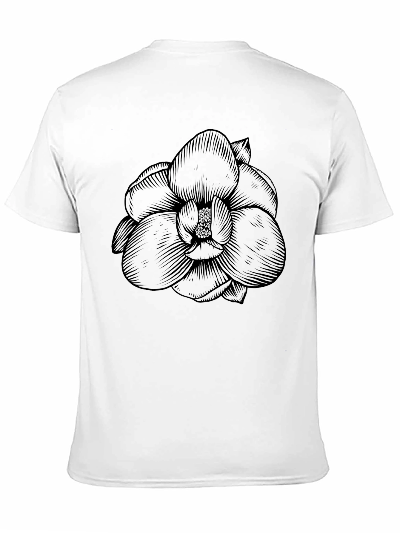 Floral Graphic Print T-Shirt - Black