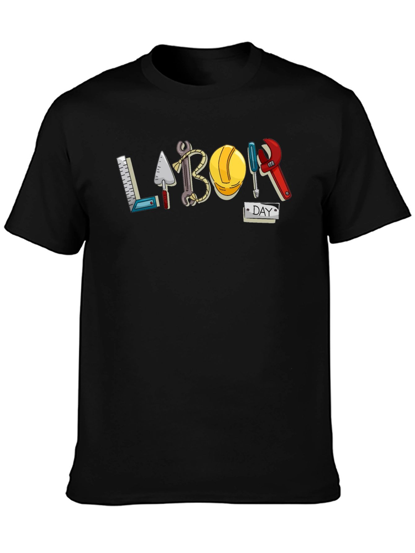 Labor Day Black Graphic T-Shirt