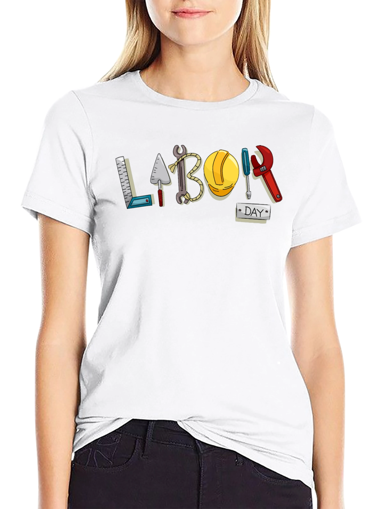 Labor Day Black Graphic T-Shirt