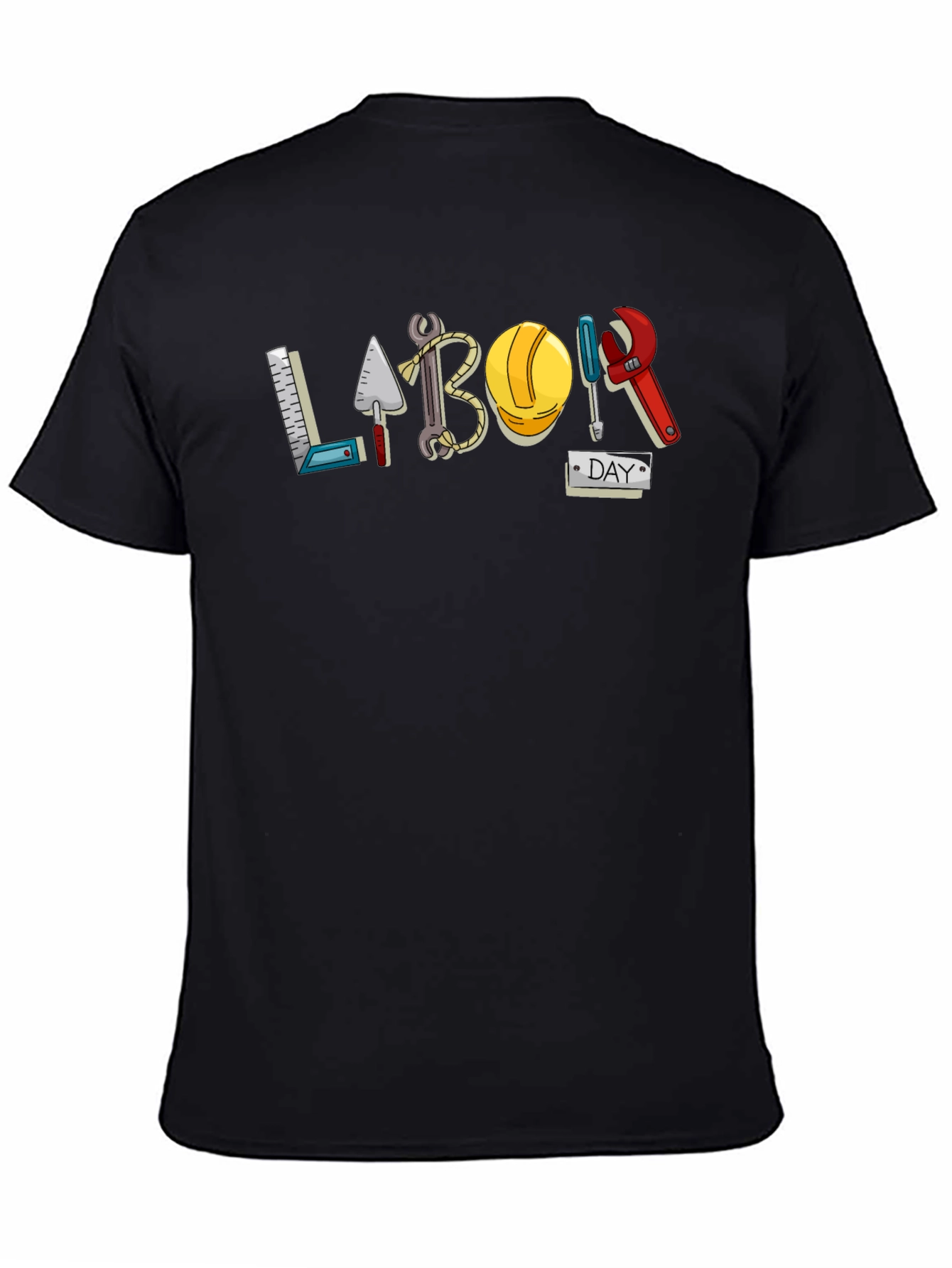 Labor Day Black Graphic T-Shirt